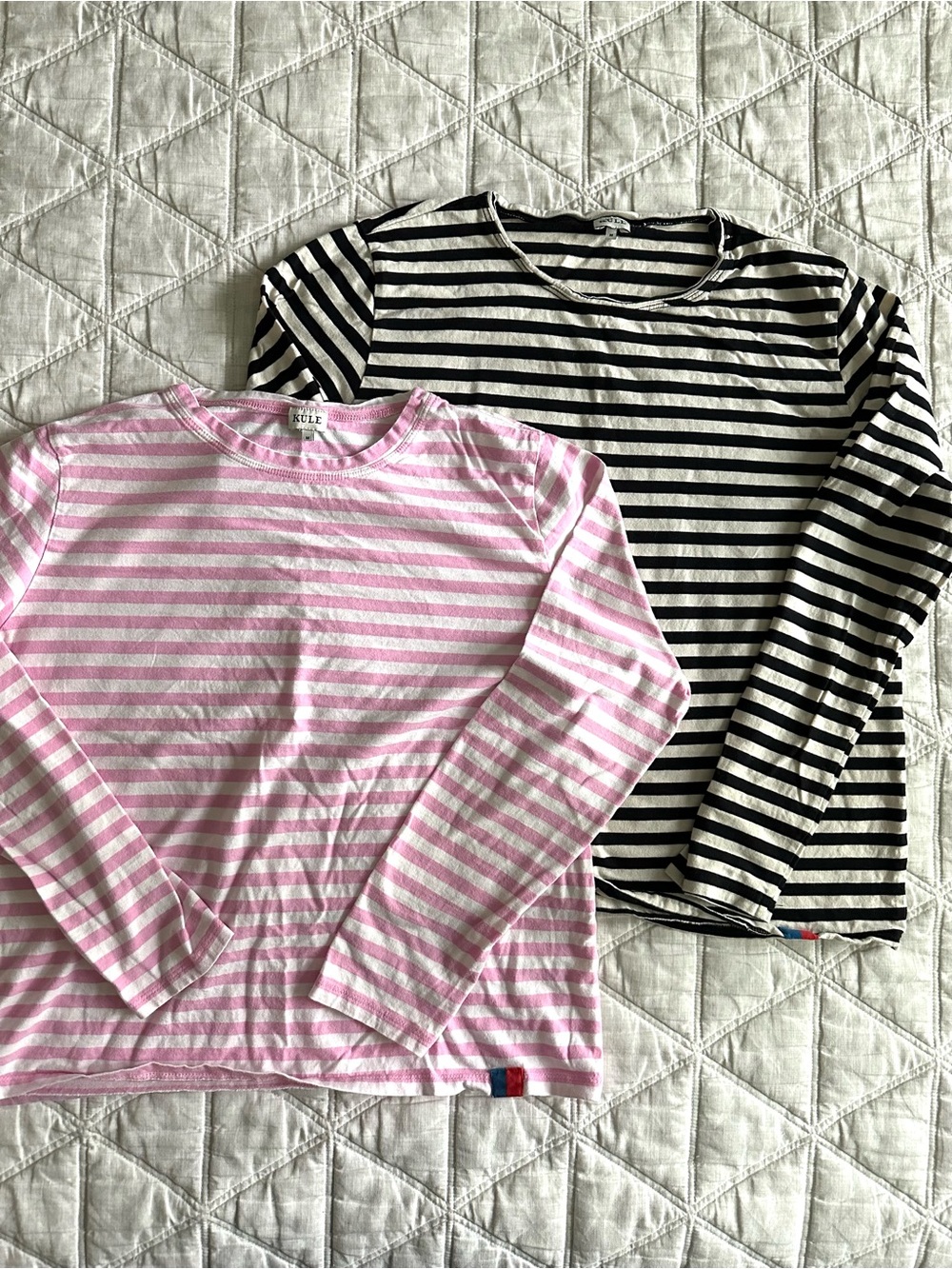 Bundle of 2 KULE Striped Long Sleeve Tees